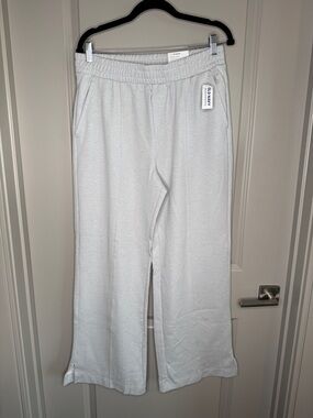Old Navy Light Gray Wide-Leg Sweatpants